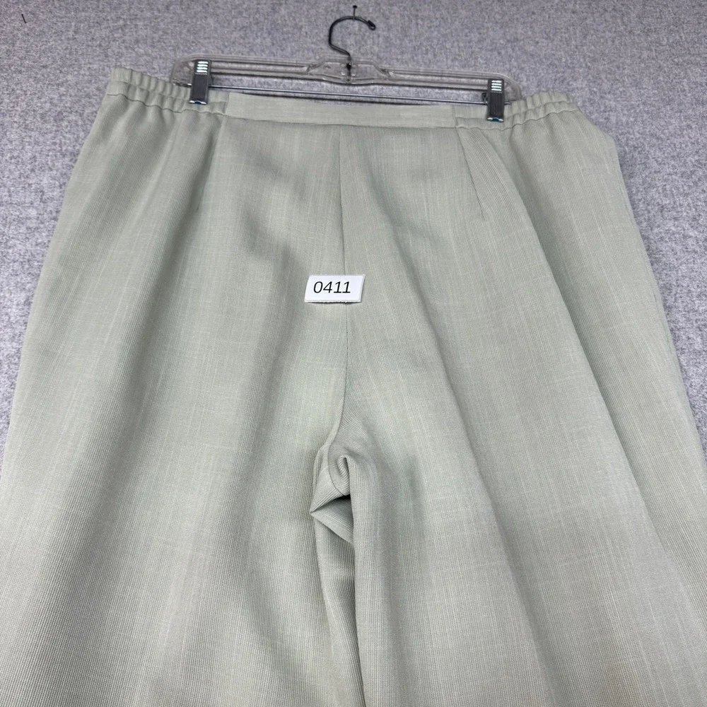 Jones New York Suit 2 Piece Set 16W Sage Green Shawl Lapel Blazer Straight Pants
